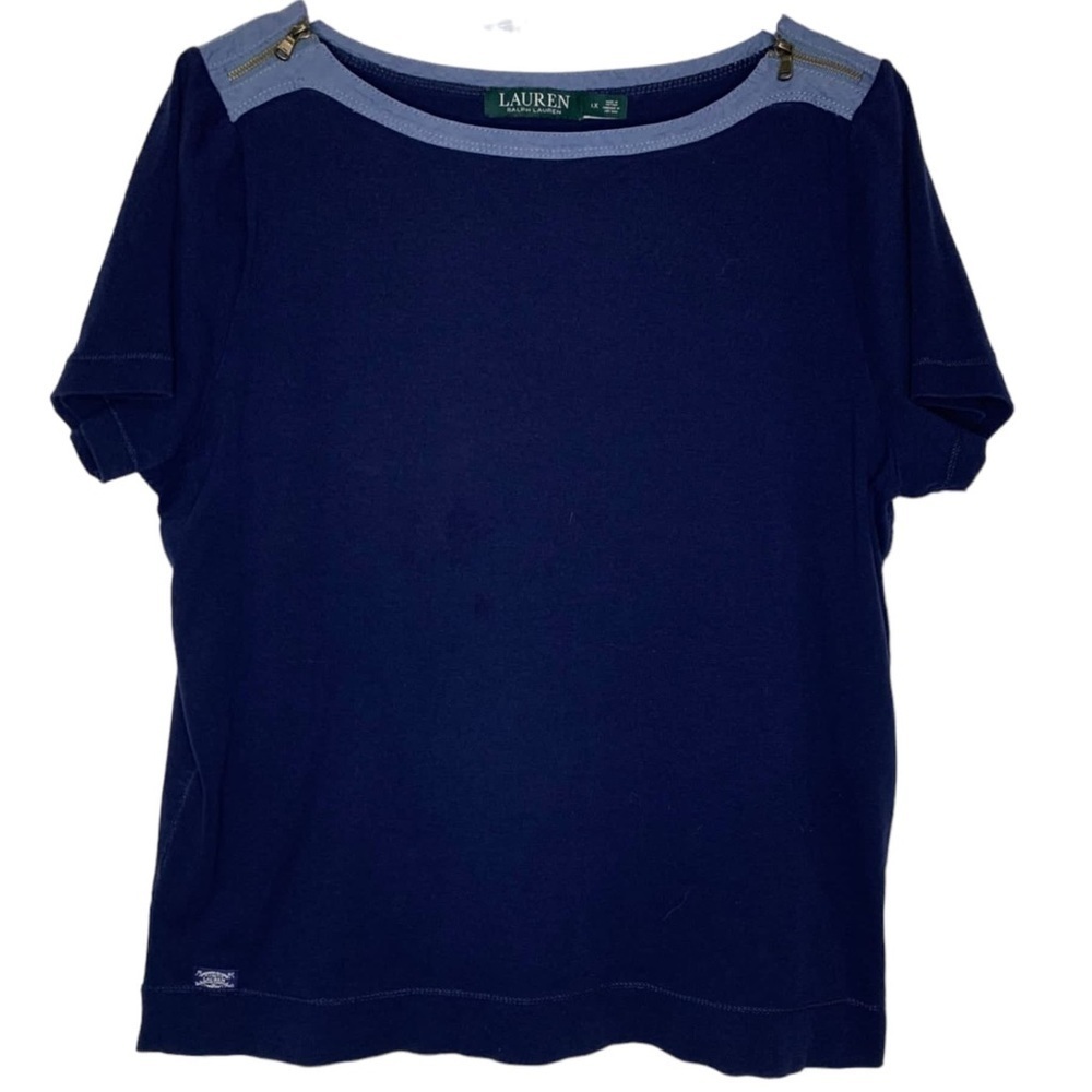 Lauren Ralph Lauren Women’s Top with  Zipper Detail, Size 1X